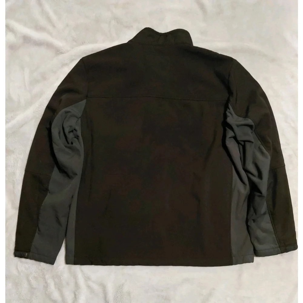 Tumi Tech Mens Grey Insulated FleeceLined Softshell Jacket Coat Zip Size Large